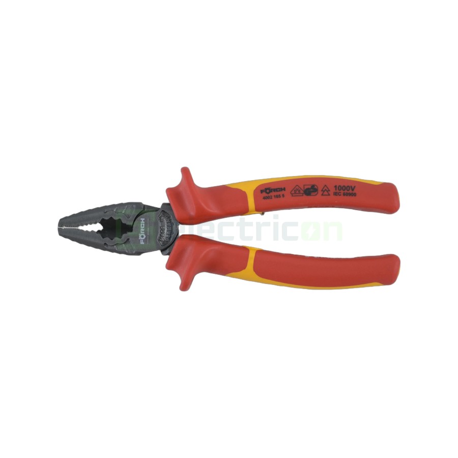 Clește combinat - universal - izolat 1000V VDE, lungime 165 mm - Forch 4002 165 5