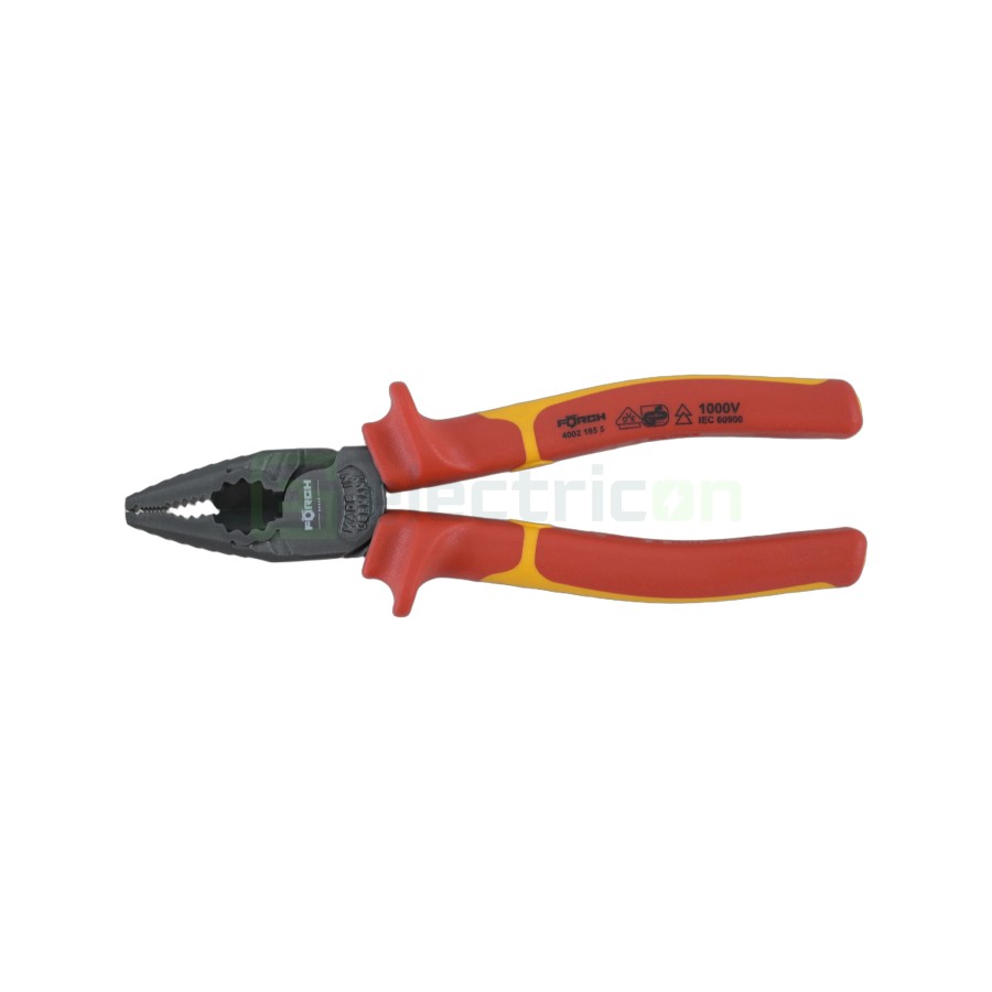 Clește combinat - universal - izolat 1000V VDE, lungime 185 mm - Forch 4002 185 5