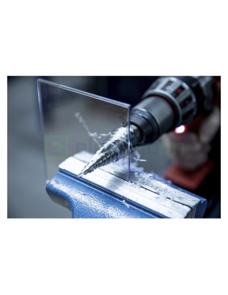 Set burghie - în trepte - pentru tablă și plastic material HSS - Forch 5529 5522