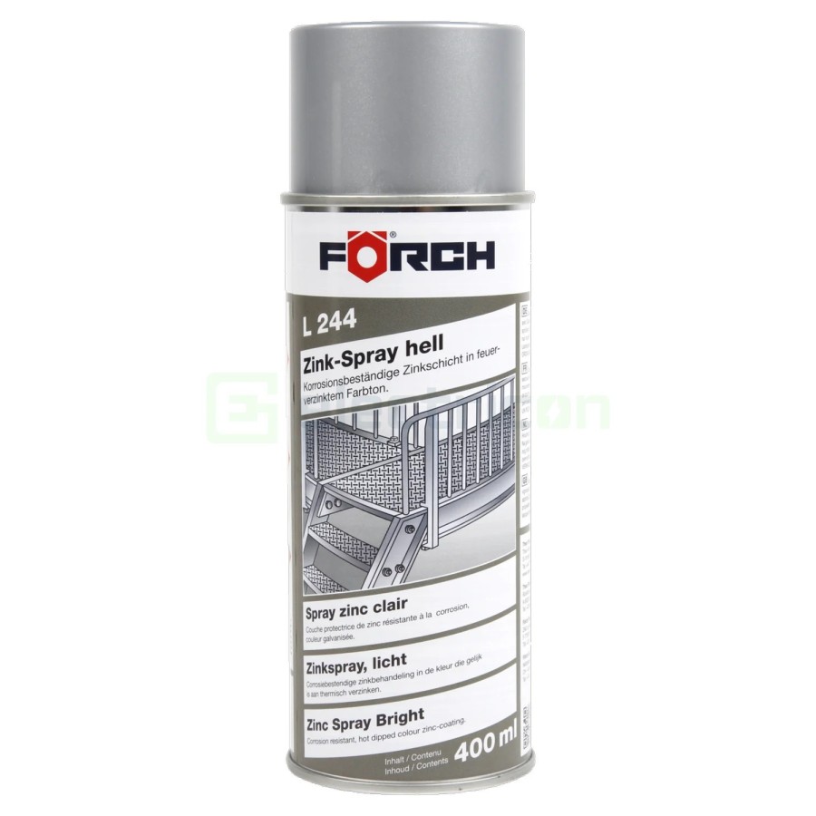 Spray de zinc - de culoare deschisă, L244, 400 ml - Forch 6202 2104