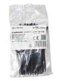 Fașete - coliere plastic - 98x2.5 mm - pachet 100 buc - negru exterior - Forch 3750 25 102