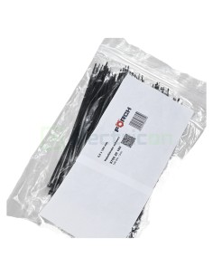 Fașete - coliere plastic - 160x2.5 mm - pachet 100 buc - negru exterior - Forch 3750 25 160