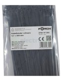 Fașete - coliere plastic - 300x4.7 mm - pachet 100 buc - negru exterior - Forch 3750 47 285