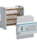 Bloc de distribuție - Distribuitor - 4P 80A 8 conexiuni 16mm² - Hager KJ01B