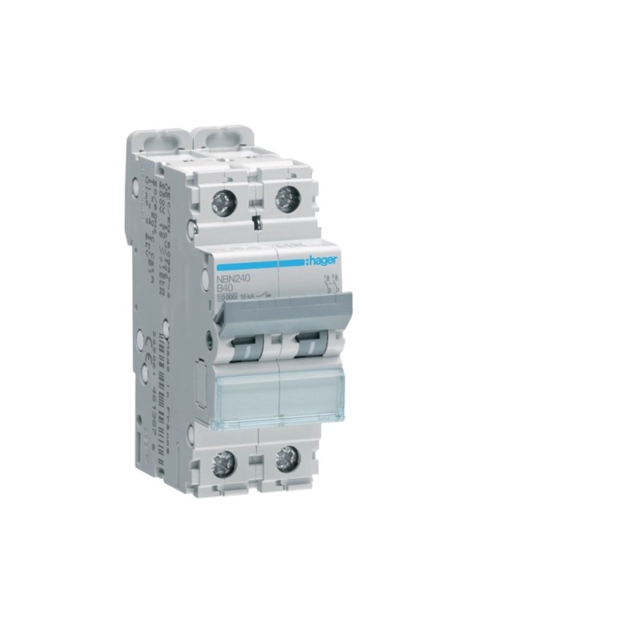 MCB - Siguranță automată - disjunctor - curba B 40A 10kA 2P Hager NBN240