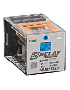 Releu intermediar - MT - bobină 220V DC, 3 contacte NC 10A, 11 pini - Schrack MU321220