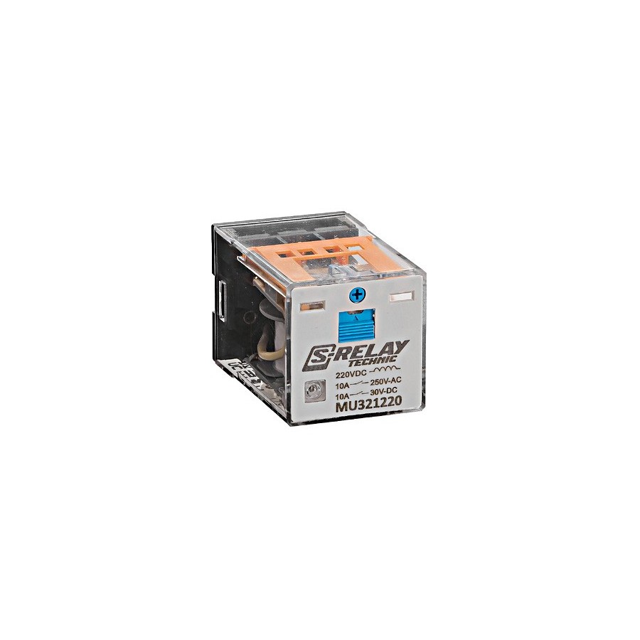 Releu intermediar - MT - bobină 220V DC, 3 contacte NC 10A, 11 pini - Schrack MU321220