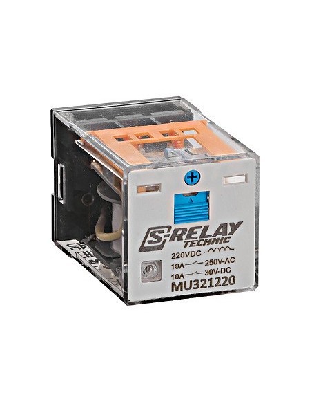 Releu intermediar - MT - bobină 220V DC, 3 contacte NC 10A, 11 pini - Schrack MU321220