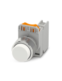 Buton comandă convex 22 mm alb, revenire automată, 1NO, Push-in – Phoenix Contact PHT22-FRH-WH/PT10 1108256