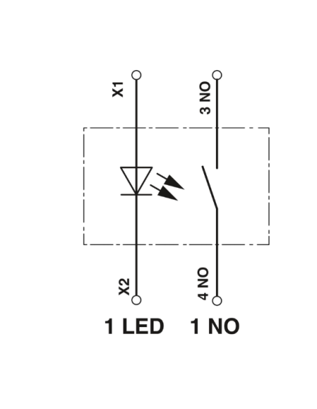 Buton iluminat 22 mm 1NO LED Phoenix Contact 1108277