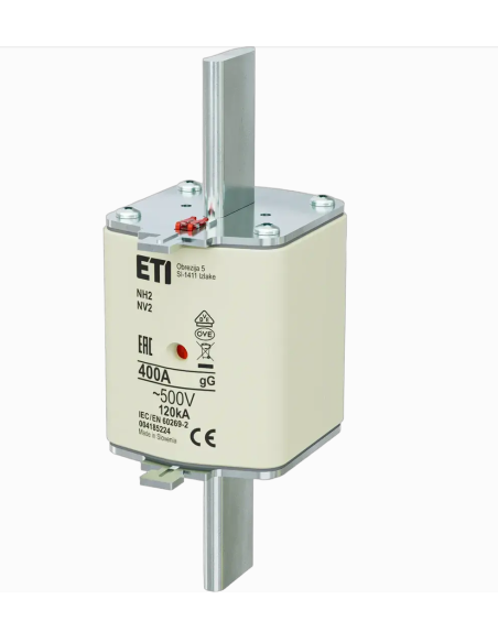 Siguranță fuzibilă NH2 gG, 400 A, 500 V AC, 120 kA – ETI 004185224