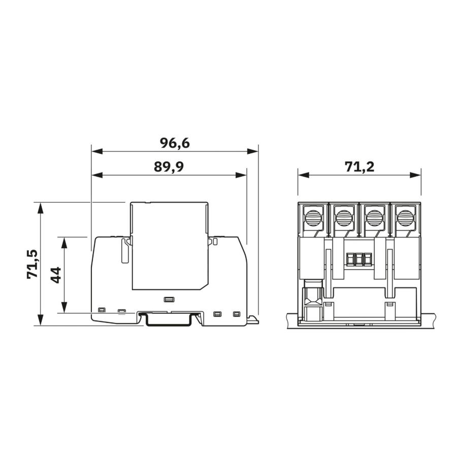 Descărcător supratensiune T2, 3+1, 335 V AC, 20/40 kA, semnalizare la distanță – Phoenix Contact 1466742