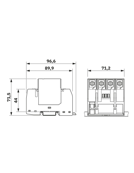 Descărcător supratensiune T2, 3+1, 335 V AC, 20/40 kA, semnalizare la distanță – Phoenix Contact 1466742