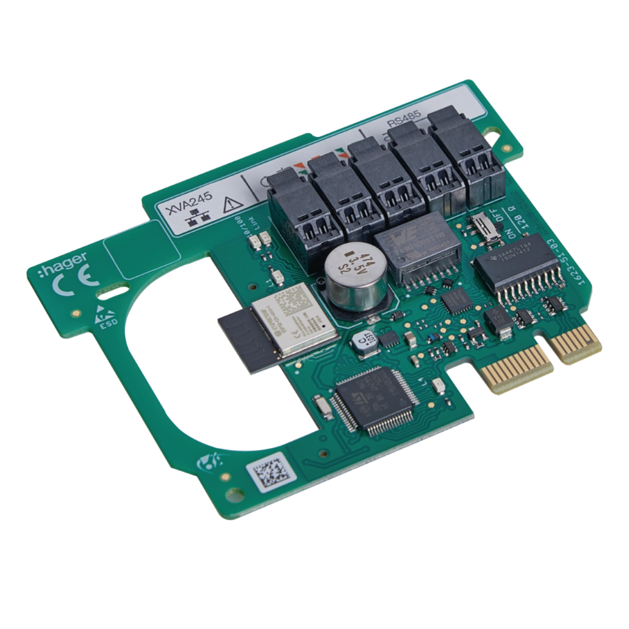 Placă comunicație RS485 TCP/IP Hager witty XVA245
