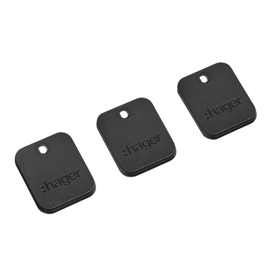 3 brelocuri RFID pentru stații Hager witty XVA400