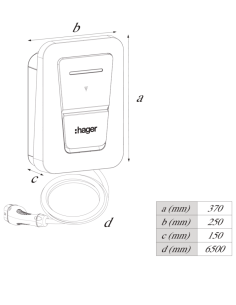 Stație încărcare EV 11 kW Type 2 Hager XVR111C 2
