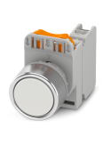 Buton comandă 22 mm alb, cu menținere, 1NO, Push-in – Phoenix Contact PHT22-FL-WH/PT10 1108223