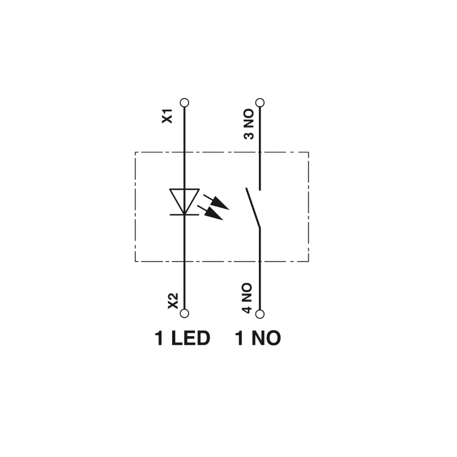 Buton iluminat 22 mm cu menținere Phoenix 1108272