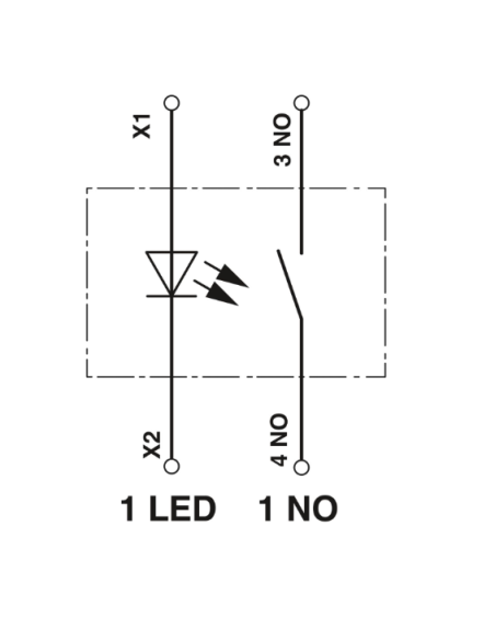 Buton iluminat 22 mm cu menținere Phoenix 1108272