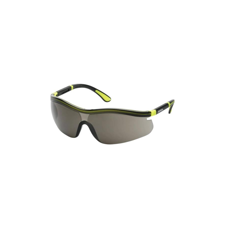 Ochelari de protecție cu lentile fumurii, protecție UV, brațe reglabile – GEBOL Neon 730407